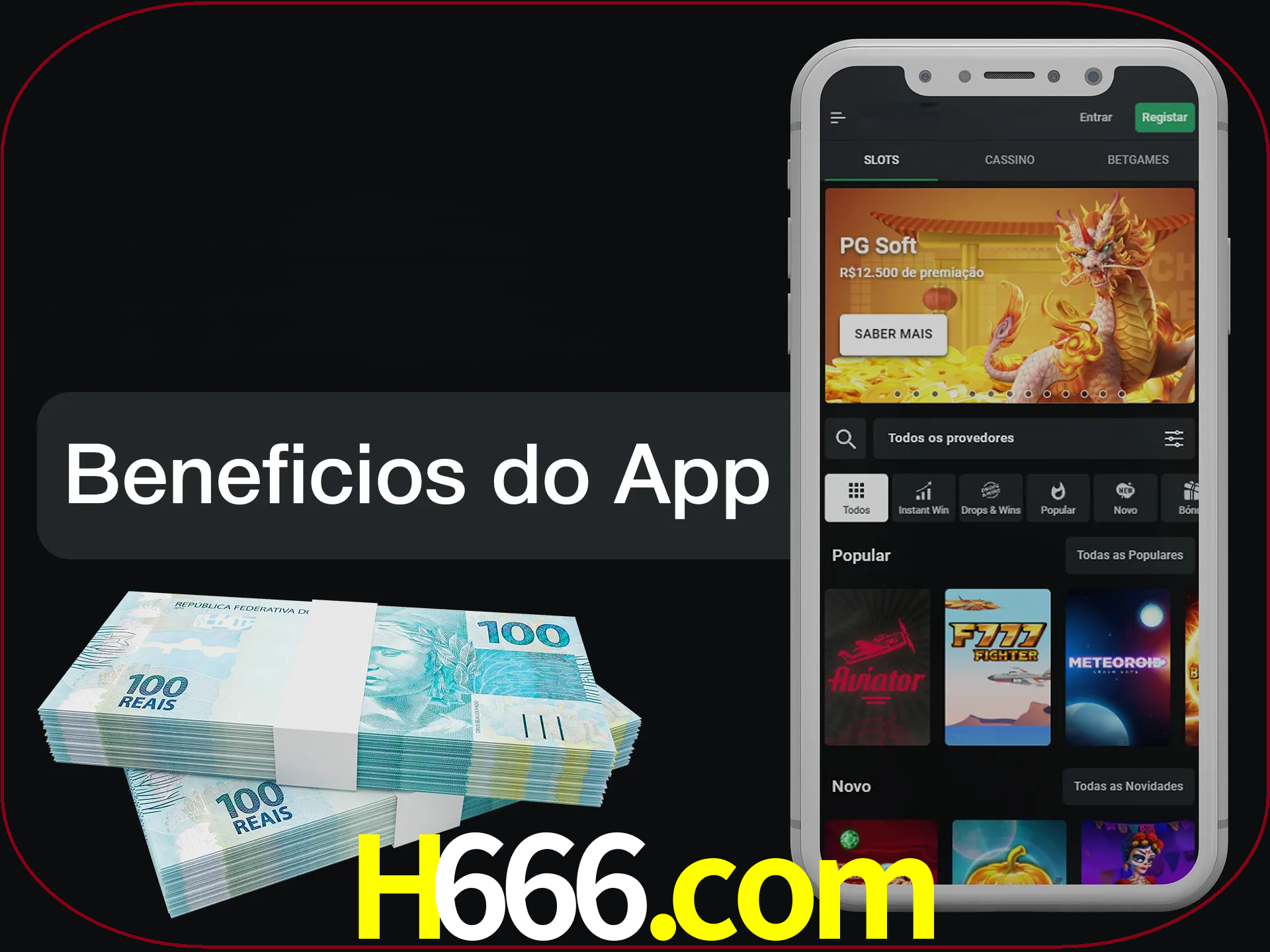 Obtenha todos os benefícios usando o aplicativo.
