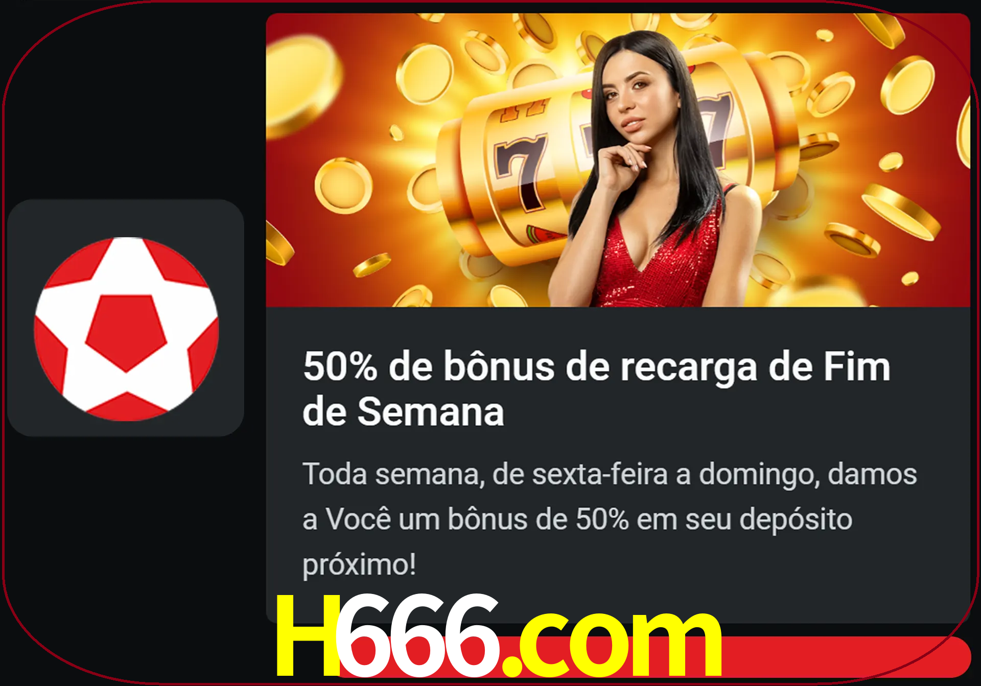 Volte a cada semana para receber novos bônus em dinheiro.