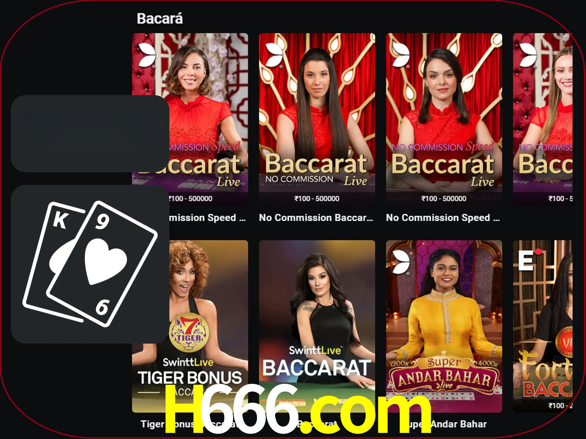 Ganhe muito dinheiro jogando jogos de bacará.