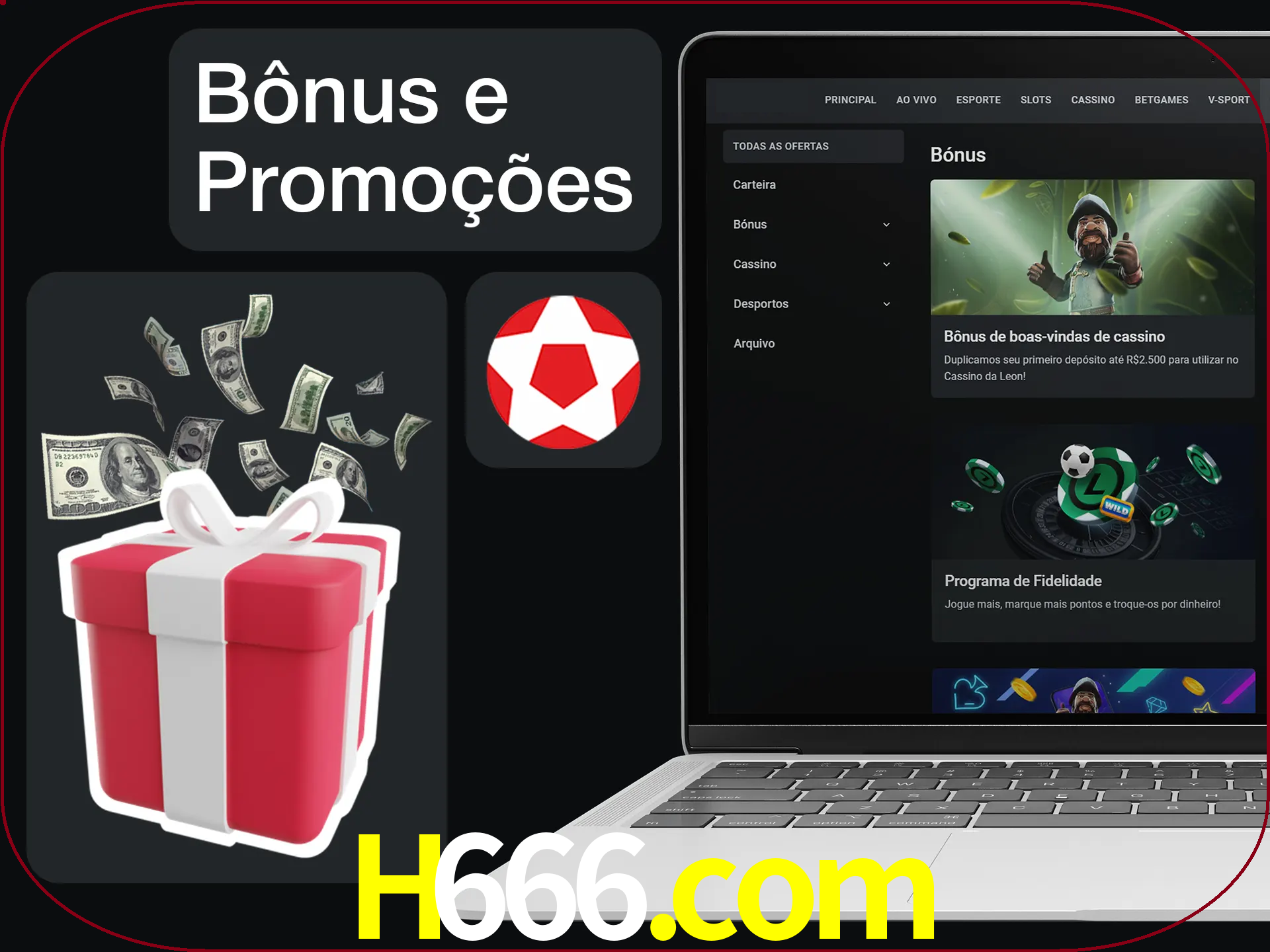 Verifique se há novos bônus e promoções.